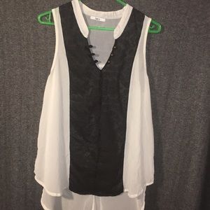 Sheer hi-lo summer top